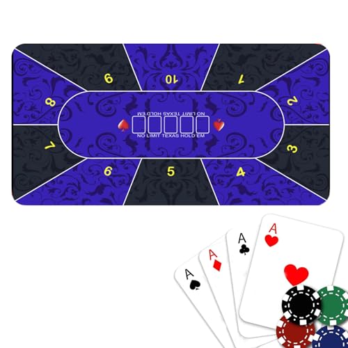 Spieltisch-Abdeckung, geeignet für Geschwindigkeitstuch, große Spiel-Tischmatte, 120 x 60 cm, rutschfeste Kartentischabdeckungen, Stoff-Filz-Kartenspiel-Tischdecke, Poker-Tischmatte für Texas Holdem Spieltisch-Abdeckung, geeignet für Geschwindigkeitstuch, große Spiel-Tischmatte, 120 x 60 cm, rutschfeste Kartentischabdeckungen, Stoff-Filz-Kartenspiel-Tischdecke, Poker-Tischmatte für Texas Holdem von Generisch