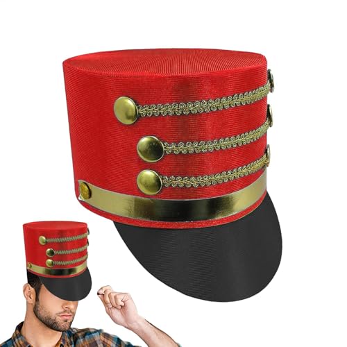 Spielzeug Soldaten Hut Soldat Band Major Hut Nussknacker Hut Kreative Kostüm Hut Cosplay Spielzeug Soldaten Hut Erwachsene Soldaten Hut Soldatenband Cosplay Hut Nussknacker Cosplay Zubehör von Generisch