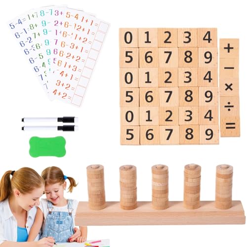 Spielzeug aus Holz zum Zählen von Zahlen – Lernspiel mit Zahlen für Kinder | Kit für frühes Mathematiklernen, mathematisches Puzzlespiel Manipulatives Zählen Spielzeug aus Holz zum Zählen von Zahlen – Lernspiel mit Zahlen für Kinder | Kit für frühes Mathematiklernen, mathematisches Puzzlespiel Manipulatives Zählen von Generisch