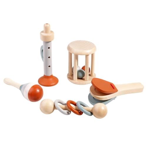 Spielzeug für 1 Jahr, Set 5 Musikinstrumente, Baby Musical Geburtstag Spielzeug, Geschenke Holzspielzeug, 1 Spielzeug für 1 Jahr, Set 5 Musikinstrumente, Baby Musical Geburtstag Spielzeug, Geschenke Holzspielzeug, 1 von Generisch