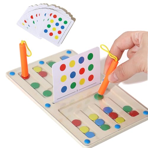 Spielzeug für 3–6 Jahre alte Jungen und Mädchen, magnetisches Montessori-Spielzeug, Zwei-Spieler-Modus, Farbformsortierer, Lernspielzeug für 3 4 5 Jahre, Jungen, Mädchen, magnetisches Labyrinth mit 18 von Generisch