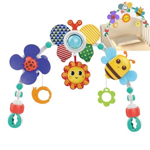 -Spielzeug für Kinderwagen - Sensorisches Spielzeug für Aktivitäten, Cradle und Cradle mit Clip -Design | Anmutiges Clip -Design für Travel Cot, Bogenspielzeug für Kinderwagen für -Spielzeug für Kinderwagen - Sensorisches Spielzeug für Aktivitäten, Cradle und Cradle mit Clip -Design | Anmutiges Clip -Design für Travel Cot, Bogenspielzeug für Kinderwagen für von Generisch