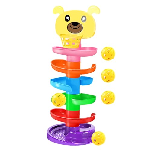 Spielzeug mit Ball – Stapelbares Spielzeug mit rollendem Ball, niedlicher Rollballturm mit 6 Schichten mit 5 Bällen, tragbares Vorschulspielzeug, Precoc-Entwicklungsbedarf Spielzeug mit Ball – Stapelbares Spielzeug mit rollendem Ball, niedlicher Rollballturm mit 6 Schichten mit 5 Bällen, tragbares Vorschulspielzeug, Precoc-Entwicklungsbedarf von Generisch