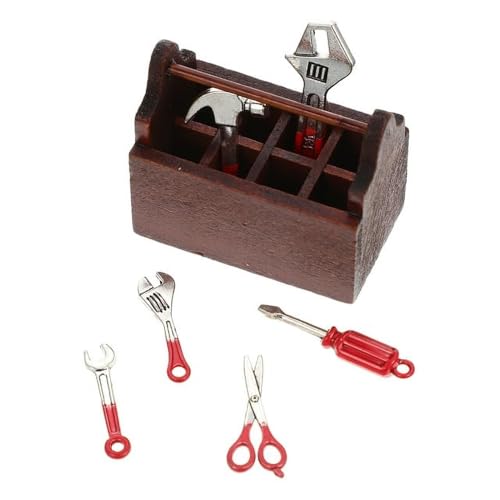 Spielzeughaus-Werkzeugkasten, Miniatur-Werkzeugkasten-Spielzeug, Garagenzubehör Miniatur-Szenen-Werkzeugkasten, Multifunktionales kleines Haus-Werkzeugkastenmodell für Kindertag, Geburtstag Spielzeughaus-Werkzeugkasten, Miniatur-Werkzeugkasten-Spielzeug, Garagenzubehör Miniatur-Szenen-Werkzeugkasten, Multifunktionales kleines Haus-Werkzeugkastenmodell für Kindertag, Geburtstag von Generisch