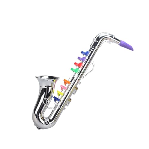Spielzeughorninstrument, Spielzeugsaxophon für Kinder - Requisiten-Simulationsinstrumente - Multifunktionale Kindermusikinstrumente – Simulationspädagogisches Instrumentenmodell für Anfänger, und Mädc von Generisch