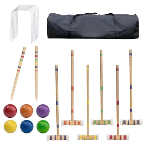 Spikes Ball Set, Ball Game Set | 6 Spieler Lustige Rasenspielset,Wiederverwendbares hölzerne Bowling -Set, Outdoor -Sportset für Männer, Frauen Spikes Ball Set, Ball Game Set | 6 Spieler Lustige Rasenspielset,Wiederverwendbares hölzerne Bowling -Set, Outdoor -Sportset für Männer, Frauen von Generisch