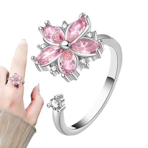 Spin Ring, Flowers Fidget Ring, Elegant Flower Design Fidgets with 0.59 Inches, Calming Sensory Toy for Stress Relief, , Physical Recovery, Long Flights, Travel, Workplace, and Classroom Focus Spin Ring, Flowers Fidget Ring, Elegant Flower Design Fidgets with 0.59 Inches, Calming Sensory Toy for Stress Relief, , Physical Recovery, Long Flights, Travel, Workplace, and Classroom Focus von Generisch