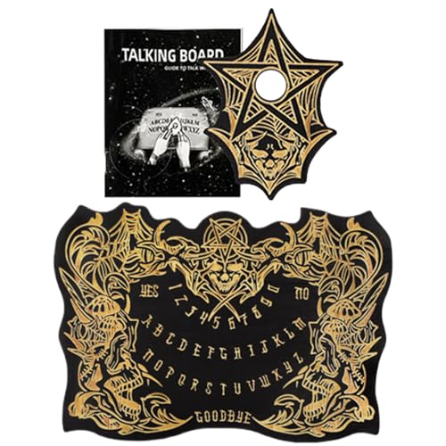 Spirit Board - Schädel-Holz Geisterbrett Set mit Planchette - Mystische Botschaften Brett Mit Planchette Schädel Spielzubehör Für Jugendliche Männer Frauen Spirit Board - Schädel-Holz Geisterbrett Set mit Planchette - Mystische Botschaften Brett Mit Planchette Schädel Spielzubehör Für Jugendliche Männer Frauen von Generisch