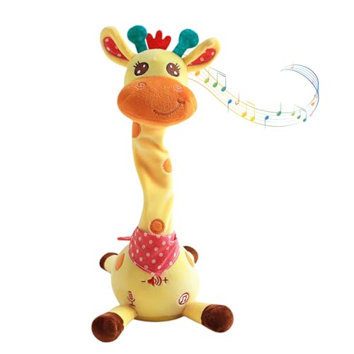Sprechende Giraffe Spielzeug,Musikalische Singende Giraffe Stofftier | Wiederaufladbares Plüschtier Bewegliche Figur Für Kinder Ab 1 Jahr Zu Hause Unterwegs Aktivitäten von Generisch