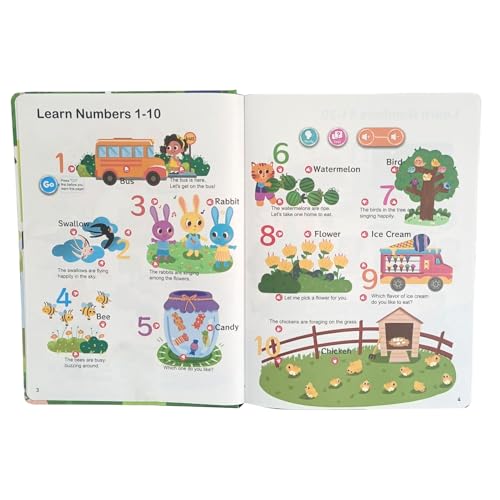 Sprechende Wortbücher Erste - Lehrreiches Buch - Pädagogisches Interaktives Spielzeug Englisch Lernhilfe Für Kinder Mädchen Kleinkinder Vorschulkinder von Generisch