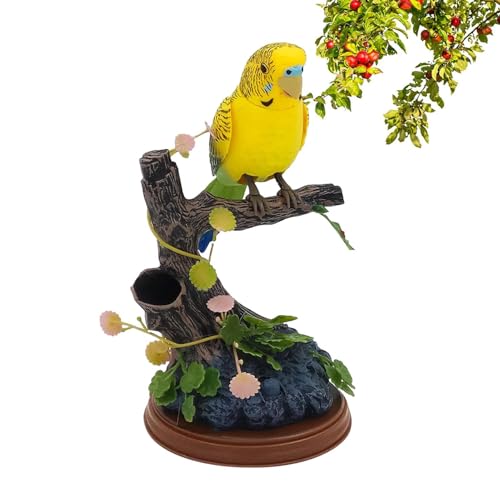 Sprechender - Elektrische Sprachmimikspielzeug, Realistischer Vogel Replik | Interaktiver Sound Aktiviertes Sparrow Home Balkon Gartendekor, Batteriebetriebene Unterhaltsame Wiederholu von Generisch