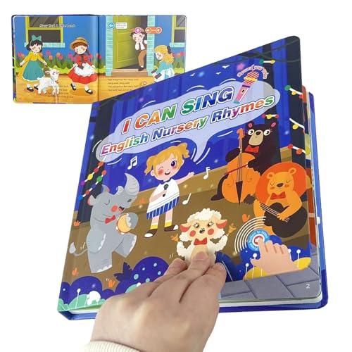 Sprechendes Buch - Tierische Englisch Wörter Sprechende Bücher Mit 15 Liedern,Lernspielzeug Für Und Mädchen, Sprachförderung, Sensorische Stimulation, Zuhause, Vorschule, Schule, von Generisch