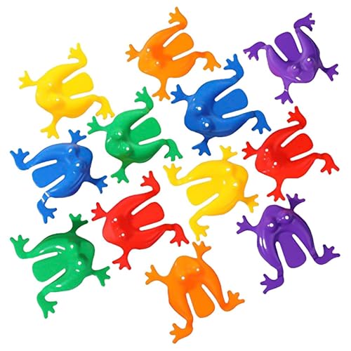 Springendes Froschspielzeug, Partyspielzeug für Kinder, niedliche springende Frösche, 12 Stück bunte springende Frosch für Kinder, Geburtstag, Spiele Springendes Froschspielzeug, Partyspielzeug für Kinder, niedliche springende Frösche, 12 Stück bunte springende Frosch für Kinder, Geburtstag, Spiele von Generisch