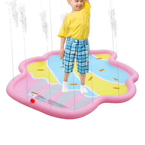 Sprinkler Matte Für Kinder - Hundespielplatz Flaches Wasserspielbecken | Faltbare Outdoor Aktivität Für Garten, Camping Und Rasen Sprinkler Matte Für Kinder - Hundespielplatz Flaches Wasserspielbecken | Faltbare Outdoor Aktivität Für Garten, Camping Und Rasen von Generisch