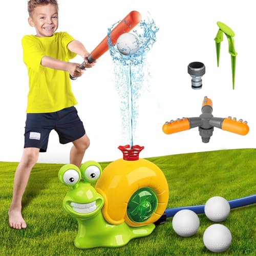 Sprinkler für Kinder im Freien, Sprinkler für Kinder | Snail Water Sprinkler Baseballspielzeug - Baseball -Spray -Ball -Set für Pool Party Garten Hinterhof Rasen Sprinkler für Kinder im Freien, Sprinkler für Kinder | Snail Water Sprinkler Baseballspielzeug - Baseball -Spray -Ball -Set für Pool Party Garten Hinterhof Rasen von Generisch