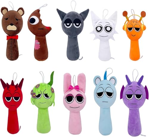 Sprounki Plush, Kuschelig, Sporunki Game Plush Toys, Robust & Umweltfreundlich,Sporunki Plüschspielzeug, Sporunki Plush Figuren Doll,Puppen, für Kinder Und Erwachsene ﻿ (Stil 7 (10 Stück)) von Generisch