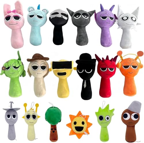 Sprounki Plush, Kuschelig, Sporunki Game Plush Toys, Robust & Umweltfreundlich,Sporunki Plüschspielzeug, Sporunki Plush Figuren Doll,Puppen, für Kinder Und Erwachsene ﻿ (Stil 8 (18 Stück)) von Generisch