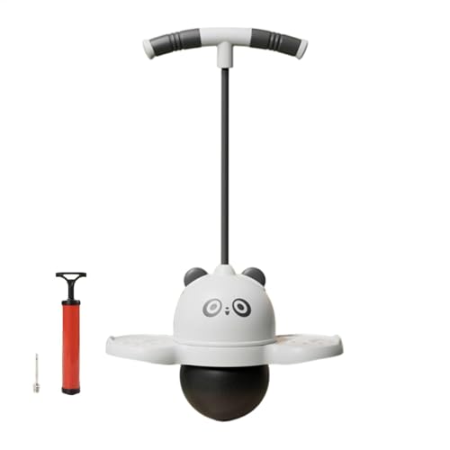 Sprungball mit Griff, Balance Board Pulloper | Farbige LED -Leuchten Panda Formsprungball - Non-Slip-Balance-Boardspielzeug für Kinder im Freien am Geburtstag Neujahr Weihnachtsfest Ostern von Generisch