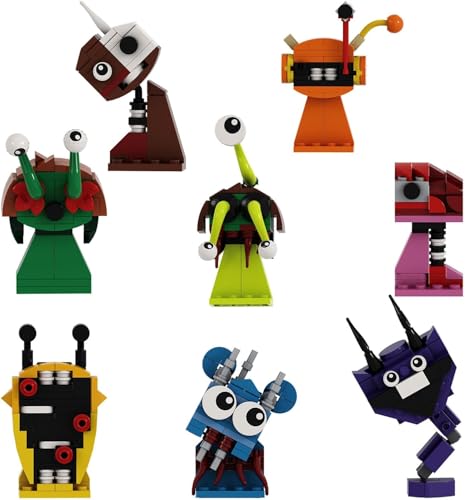 Sprunki Building Blocks Sets, Sprunki Toys, Fun Bot Normal Form, Monster Horror Game Action Figure Model Display and Collectible, Fun Building Bricks for Christmas (E (8 Stück)) von Generisch