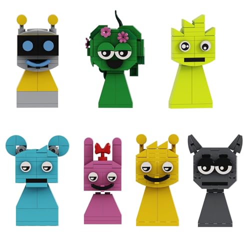 Sprunki Building Blocks Sets, Sprunki Toys, Fun Bot Normal Form, Monster Horror Game Action Figure Model Display and Collectible, Fun Building Bricks for Christmas (F (7 Stück)) von Generisch