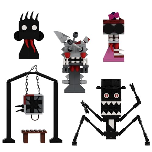 Sprunki Building Blocks Sets, Sprunki Toys, Fun Bot Normal Form, Monster Horror Game Action Figure Model Display and Collectible, Fun Building Bricks for Christmas (L (5 Stück)) von Generisch