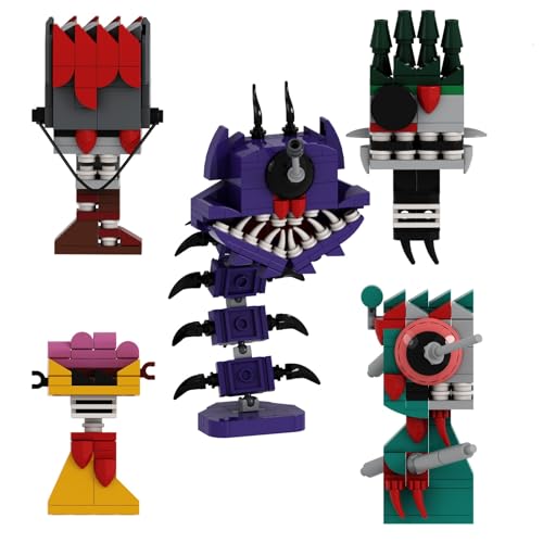 Sprunki Building Blocks Sets, Sprunki Toys, Fun Bot Normal Form, Monster Horror Game Action Figure Model Display and Collectible, Fun Building Bricks for Christmas (X (5 Stück)) von Generisch