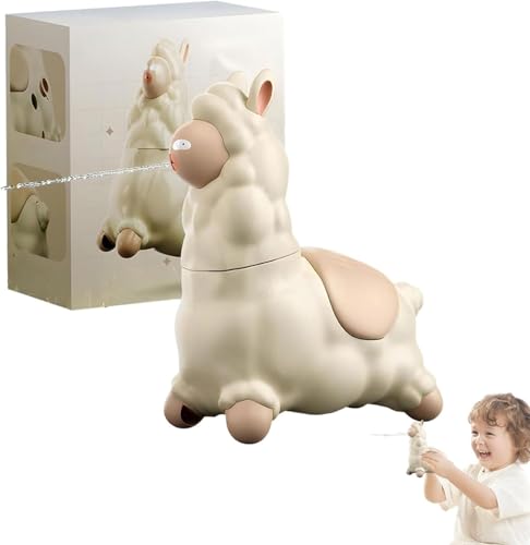 Spuckendes Lama-Wasserspielzeug,Spuckendes Lama-Spielzeug,Drehendes Lama-Wasserpistole,Interaktiver Alpaka-Wassersprinkler Drucksprinkler,Niedliche Outdoor Für den Sommergarten Strandbadewanne (1) von Generisch