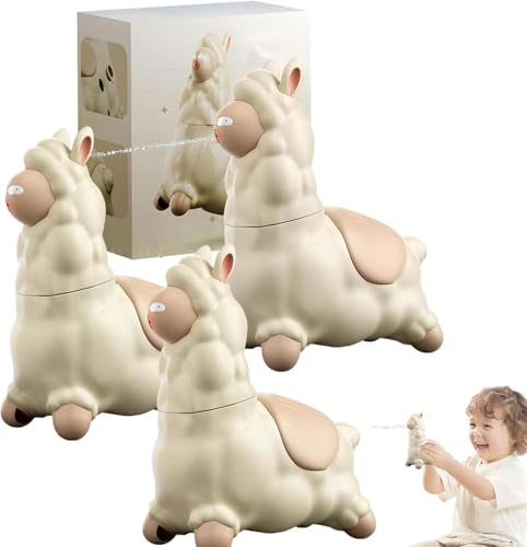 Spuckendes Lama-Wasserspielzeug,Spuckendes Lama-Spielzeug,Drehendes Lama-Wasserpistole,Interaktiver Alpaka-Wassersprinkler Drucksprinkler,Niedliche Outdoor Für den Sommergarten Strandbadewanne (3) von Generisch