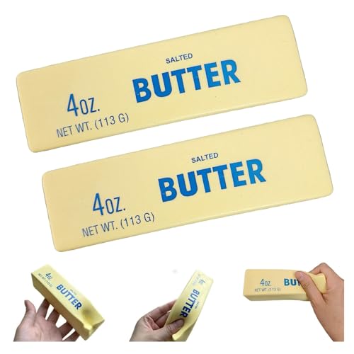 Squeeze Butter Stick Steigendes Squishy Spielzeug, Stress Relief Langsam Steigen Butter Stick Silikon Squeeze Spielzeug für Erwachsene Kinder, Superweich (2) von Generisch