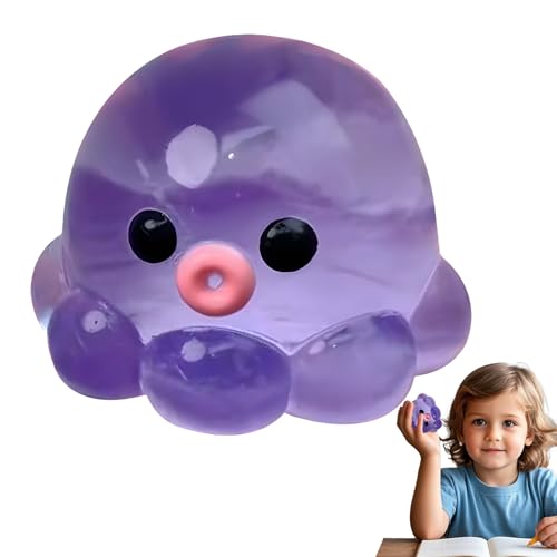 Squeeze Octopus Fidget Toy - sanftes Knall -Sound -Stress Ball | Einfach zu tragen Bubble Octopus Ball | Beruhigender auditorisches Feedback Octopus Fidget Ball für Zuhause, Schule oder Reisen von Generisch