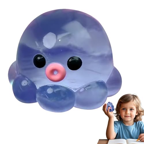 Squeeze Octopus Fidget Toy - sanftes Knall -Sound -Stress Ball | Einfach zu tragen Bubble Octopus Ball | Beruhigender auditorisches Feedback Octopus Fidget Ball für Zuhause, Schule oder Reisen von Generisch