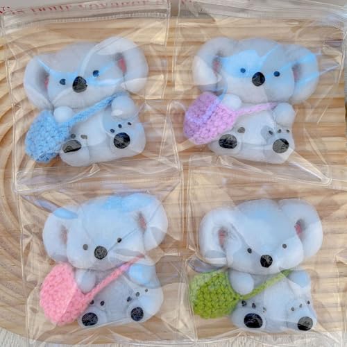 Squishy Fidget Toys, Cute Cartoon Fun Animal Anti-Stress Toy, Fidget Toys, Super Soft Squishy, Stress Relief Toy in The Shape of a Koala Wearing a School Bag, 1 PC (Colour of The Backpack is Random) von Generisch
