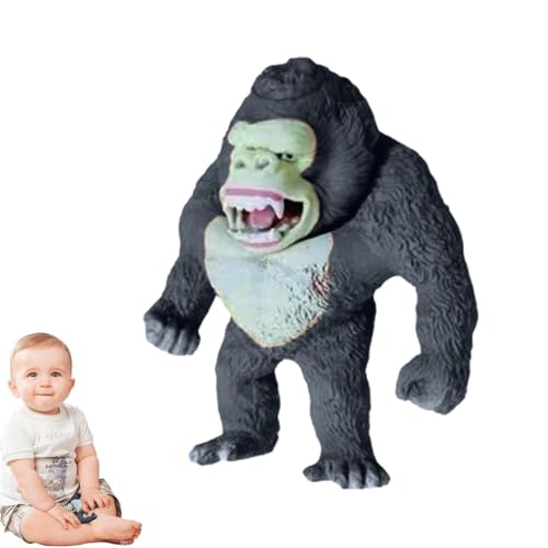 Squishy Monkey Stress Relief Toy - Dehnbares -Zappelspielzeug für Kinder und Erwachsene, Halloween -Dschungel -Tiere Figuren, exzellentes Weich -Squeeze -Spielzeug für Angstlinderung und Senso von Generisch
