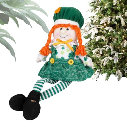 St. Patrick's Day Doll, Plush Irish Long Legs Toy, Cute Table Centerpiece, Warm & Lovely Decor, Soft Fabric Design for Living Room, Kid's Room and Holiday Decor von Generisch