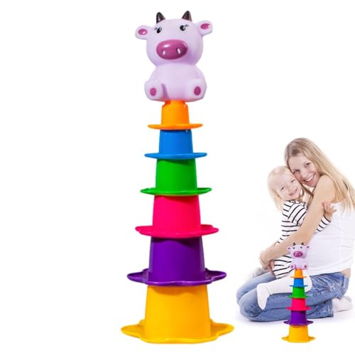 Stapel Tassen Babyspielzeug, Stapel -Tassenspielzeug für Baby | Nisting Regenbogen Wasserbecher für Bad | Bildungsbaby stapeln Wasserspielzeug für Kinder im Alter von 0 bis 2 Jahren Stapel Tassen Babyspielzeug, Stapel -Tassenspielzeug für Baby | Nisting Regenbogen Wasserbecher für Bad | Bildungsbaby stapeln Wasserspielzeug für Kinder im Alter von 0 bis 2 Jahren von Generisch