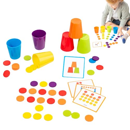 Stapelbecherspielzeug, Quick Stack Cups Set, Sportstapelbecher -Geschwindigkeitstraining, Puzzle -Denkspiel -Farbklassifizierung und interaktives Lernen für Kleinkindjungen Mädchen Reisen Stapelbecherspielzeug, Quick Stack Cups Set, Sportstapelbecher -Geschwindigkeitstraining, Puzzle -Denkspiel -Farbklassifizierung und interaktives Lernen für Kleinkindjungen Mädchen Reisen von Generisch