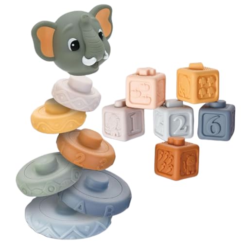 Stapelblöcke für Kinder, Balance Stacking Block Game | Bunte tiergeformte Sortierblöcke - Multifunktionales Bildungslernspiel für Bildungslern, Tabletop-Gebäude für Familienausflüge von Generisch