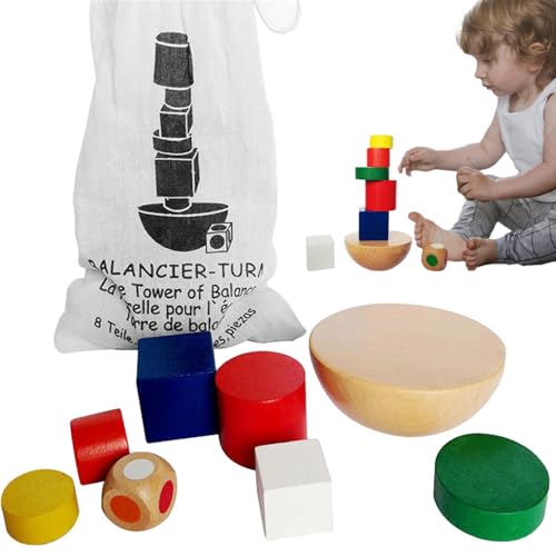 Stapelspiel - Lackfreie Oberfläche Balance Spiel | Chew Gleichgewichtsspiel | Spielzeug Stapeln Geeignet Für Feinmotorik, Hand-Auge-Koordination Und Aufmerksamkeit Stapelspiel - Lackfreie Oberfläche Balance Spiel | Chew Gleichgewichtsspiel | Spielzeug Stapeln Geeignet Für Feinmotorik, Hand-Auge-Koordination Und Aufmerksamkeit von Generisch