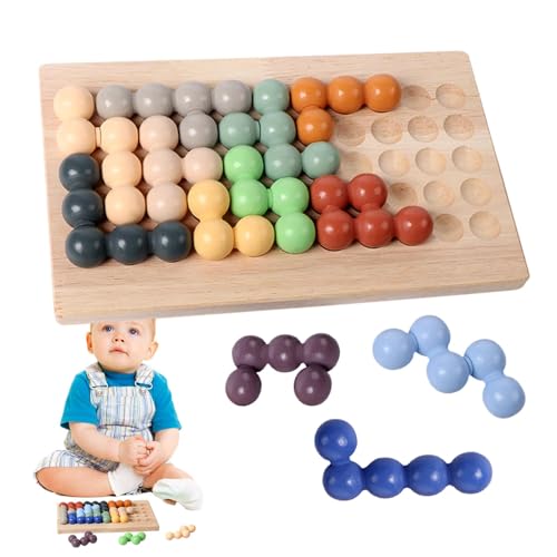 Stapelspielzeug für Kinder, Logikbrett-Perlenspielzeug | Holzspielzeug mit Regenbogenperlen, Brettspiele | Sortier-Rätsel für Vorschulkinder, Lernspielzeug, Puzzlespiel für Mädchen und Kinder Stapelspielzeug für Kinder, Logikbrett-Perlenspielzeug | Holzspielzeug mit Regenbogenperlen, Brettspiele | Sortier-Rätsel für Vorschulkinder, Lernspielzeug, Puzzlespiel für Mädchen und Kinder von Generisch