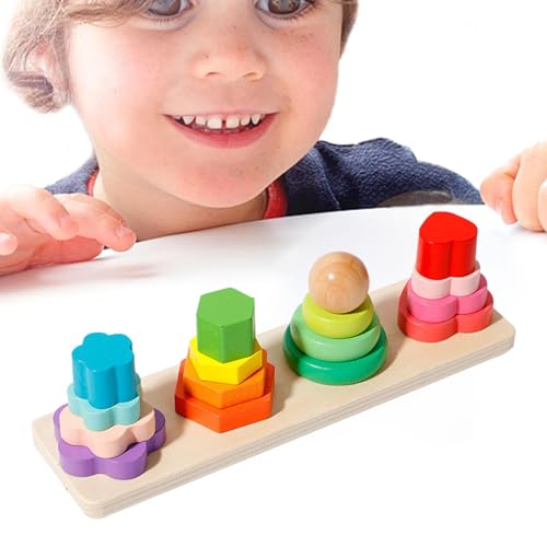 Stapelspielzeug für Kinder, stapelbares Spielzeug für Kinder, Bausteine der Säule, Säulenblöcke für Kinder, Stapelturm mit Säulen, Säulenturm für Bamb Stapelspielzeug für Kinder, stapelbares Spielzeug für Kinder, Bausteine der Säule, Säulenblöcke für Kinder, Stapelturm mit Säulen, Säulenturm für Bamb von Generisch