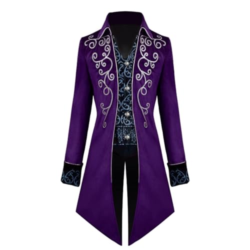 Steampunk-Mantel, mittelalterlicher Mantel, viktorianische Jacke, Herren, viktorianische Jacke, Renaissance-Gehrock, Gothic-Jacke, Herren-Uniform, Halloween-Kostüm von Generisch