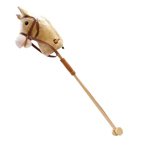Steckenpferde - Holzstab Reitpferd Spielzeug für Rollenspiele - Mit Sound Für Kinder Rollenspiel Zuhause Innenbereich Kindergarten Cowgirl Weihnachten Geburtstag von Generisch