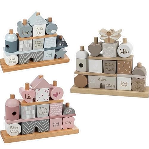 Steckspiel Haus rosa Personalisierbares Geschenk zur Geburt Mädchen Handmade Holzspielzeug Personalisierte Baby Label Stapelturm mit Name & Geburtsdaten Einzigartigliebe Steckspiel Haus rosa Personalisierbares Geschenk zur Geburt Mädchen Handmade Holzspielzeug Personalisierte Baby Label Stapelturm mit Name & Geburtsdaten Einzigartigliebe von Generisch