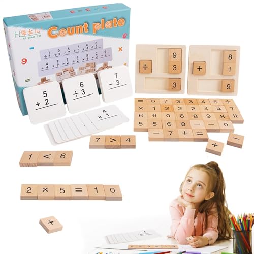 Stecktafel für Kinder zählen,Kinder zählen Stifte | Grundlegende mathematische Addition, Subtraktion, Multiplikation und Divisionsberechnung Vorschullernen von Generisch