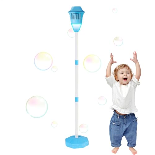 Stehende Seifenblasenmaschine | Kinder Bubble Maker Standmaschine mit Musik | Straßenlampenform Design Outdoor Spielzeug für Unterhaltung für Familie, Nachbarn von Generisch