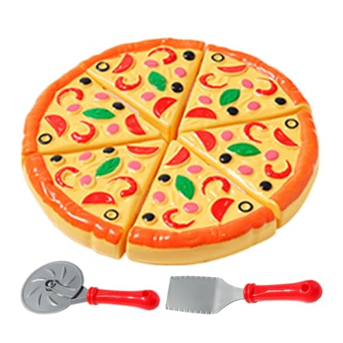 Stellen Sie Sich vor, Pizza -Sets für Kinder, Kinder Pizza Playset - Gefälschte Food Pizza Toy Food Educational Playset - Kinderspiele, Kochen und Schneiden tun das Spielen, Spielen Sie Küchenzubehör von Generisch