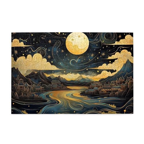 Sternenhimmel und Mondschein Berg 1000 Teile Puzzles für Erwachsene Holzpuzzles für Erwachsene Geschenke Wohnkultur Sternenhimmel und Mondschein Berg 1000 Teile Puzzles für Erwachsene Holzpuzzles für Erwachsene Geschenke Wohnkultur von Generisch