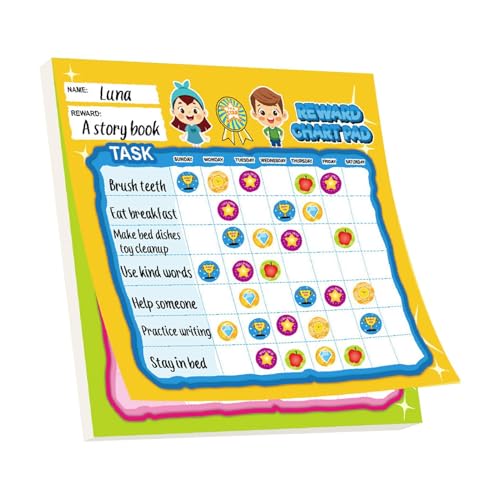 Sticker-Diagramm für Kleinkinder, visuelles Tagesprogramm, interaktives Heimschulzubehör für Lernaufgaben und Aufgabenverfolgung, Zuhause, Klassenzimmer von Generisch