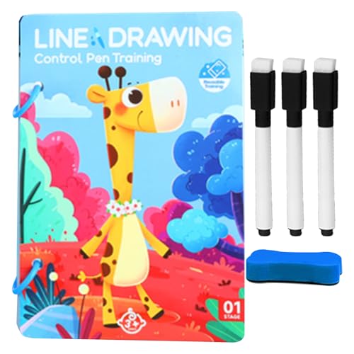 Stiftkontrolle Kartenspiel | Frühförderung Schreibtraining Set zur Handschrift,Interaktive Schreibübungen für Kindergartenkinder Mädchen & Schüler mit Lernheft Stiftkontrolle Kartenspiel | Frühförderung Schreibtraining Set zur Handschrift,Interaktive Schreibübungen für Kindergartenkinder Mädchen & Schüler mit Lernheft von Generisch