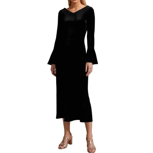Stilvolles Cosplay-Outfit, klassisches Hofgewand, elegantes Kostüm, Kleid, ideal für Versammlungen und Freizeitaktivitäten (Schwarz, XL) von Generisch